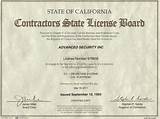 California Contractor Licence