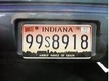 Indiana Temporary License Plate