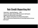 The Fair Credit Reporting Act