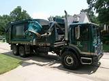 Pictures of Garbage Trucks Picking Up Trash Cans
