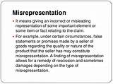 Misrepresentation Claim Images