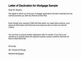 Mortgage Loan Denial Letter