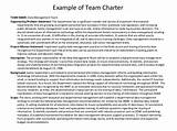 Pictures of Team Charter Sample