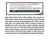 Instant Small Loans Bad Credit