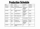 What Is A Production Schedule For Film Images