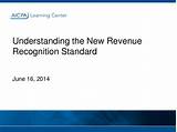 New Revenue Recognition Standard Summary