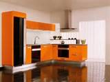 Orange Wood Kitchen Cabinets Photos