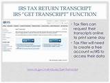Pictures of Irs Tax Return Transcript