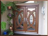 Wooden Double Entry Doors With Glass