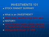 Photos of Stock Market Summary