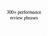 Performance Review Language Examples Photos