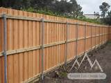 Images of Wood Fence Steel Posts