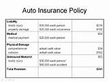 Car Insurance Policy Number Example