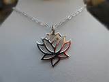 Lotus Flower Necklace Silver Photos