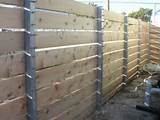 Wood Fence Steel Posts Photos