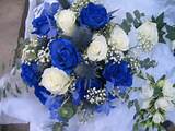 White And Blue Flowers For Wedding Images