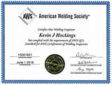 Aws Welding License Pictures