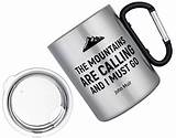 Stainless Steel Travel Mug With Carabiner Images