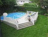 Pictures of Semi Above Ground Pools With Decks