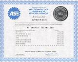 Automotive Service Technician Certification Photos