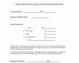Images of Employee Payroll Deduction Form Template