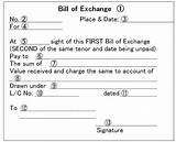 Bill Of Exchange Word Format Pictures