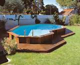 Backyard Landscaping Above Ground Pool Images