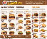 Images of Burger King Delivery Order