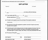 Mortgage Gift Letter Template Images