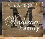 Family Established Wood Signs