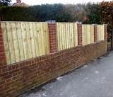 Brick And Wood Fence Photos