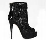 Pictures of Black Lace Heels