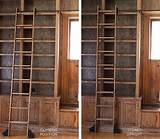 Built In Library Shelves With Ladder Photos