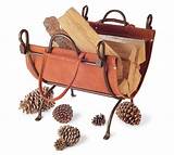 Images of Fireplace Log Carrier Leather