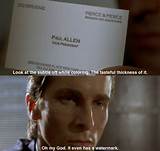 Business Cards Quote American Psycho Photos