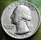 Liberty Quarter Dollar Coin 1776 To 1976 Value Photos