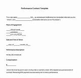 Performance Contract Template Free Images