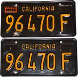 California License Plate Information Images