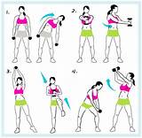 Images of Exercise Routines With Dumbbells