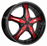 Pictures of Red And Black 20 Inch Rims