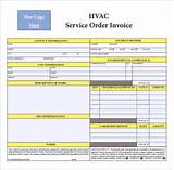 Hvac Service Order Invoice Template Pictures