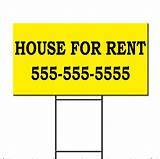 Custom For Rent Yard Signs