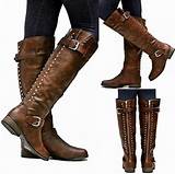 Womens Brown Riding Style Boots