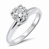 Diamond Solitaire White Gold Ring Images