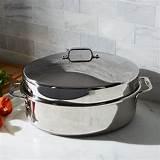 Large Stainless Steel Roasting Pan With Lid