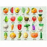 Fruits And Vegetables Wall Stickers Pictures