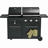 Pictures of Stainless Steel Gas Charcoal Grill Combo