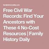 Search Civil War Records Free Images