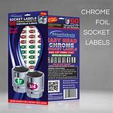 Chrome Foil Socket Labels