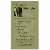 Images of Licensed Massage Therapist Business Cards
